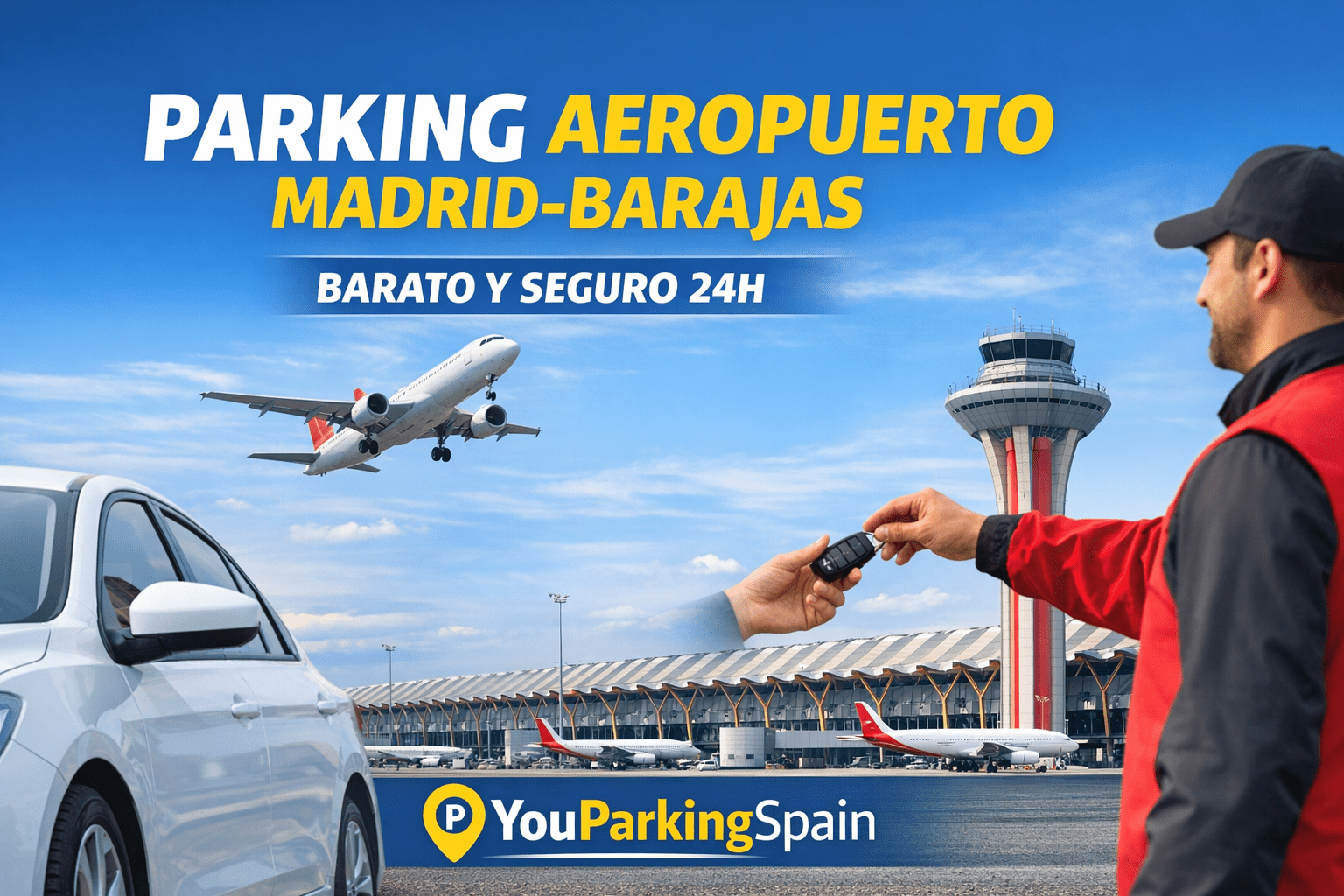 Parking aeropuerto madrid-barajas barato y seguro 24h