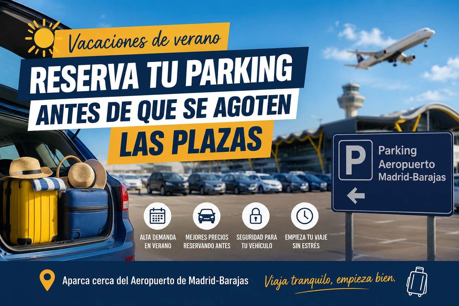Vacaciones de verano: reserva tu parking antes de que se agoten las plazas